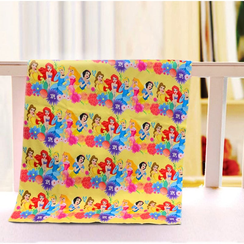 Sassoon Polyester Princess Printed Washable and Waterproof Large Size Dry Sheet/Bed Protector for Kids- Multi Colored (100 x 140 cm) - Image 1