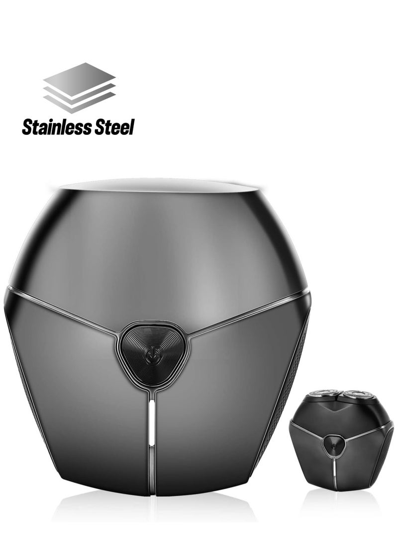 SOLARAE Portable USB Mini Electric Shaver, Waterproof Pocket Size Razor, Wireless Rotary Shaver - Image 1