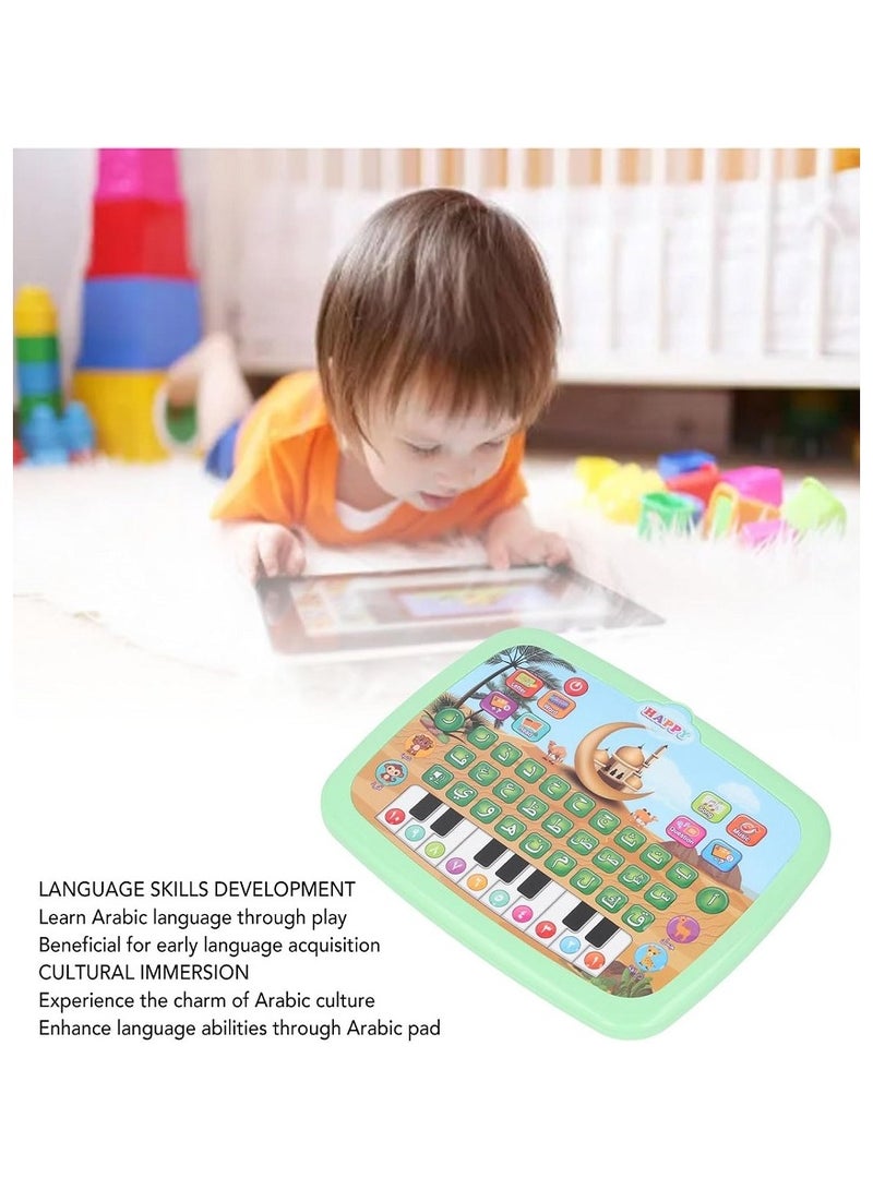 Arabic Learning Machine, Child Learning Reading Machine 28 Alphabet Words 10 Number Electronic Arabic Learning Book, Intelligent Educational Toy, Green - Image 2