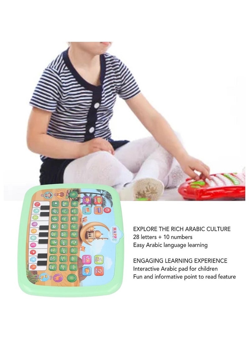 Arabic Learning Machine, Child Learning Reading Machine 28 Alphabet Words 10 Number Electronic Arabic Learning Book, Intelligent Educational Toy, Green - Image 3