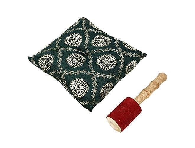 FASHERATI Leather Wrap Singing Bowl Striker 7 X 1.5 Inch Cushion Pad Cushion Singing Bowl Mallet with Gong Mallet - Image 3