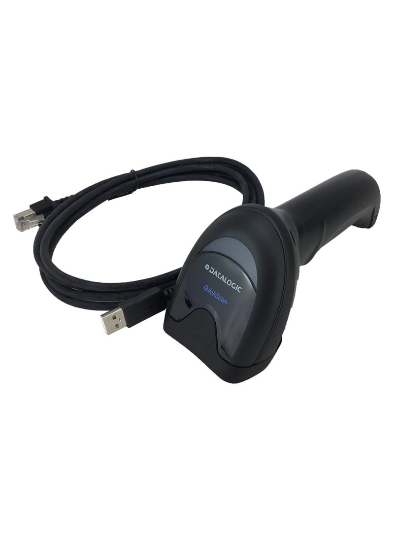 داتالوجيك Datalogic QuickScan QD2590 2D Barcode Scanner Kit With USB Cable & Stand – Multi-Interface, Digimarc Compatible, Black  - Image 4