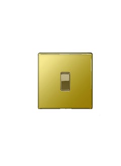 BG Electrical BG Electrical FPB1212 1-Gang 2-Way Metal Brushed/Stainless Steel Light Switch - Polished Brass  - Image 3