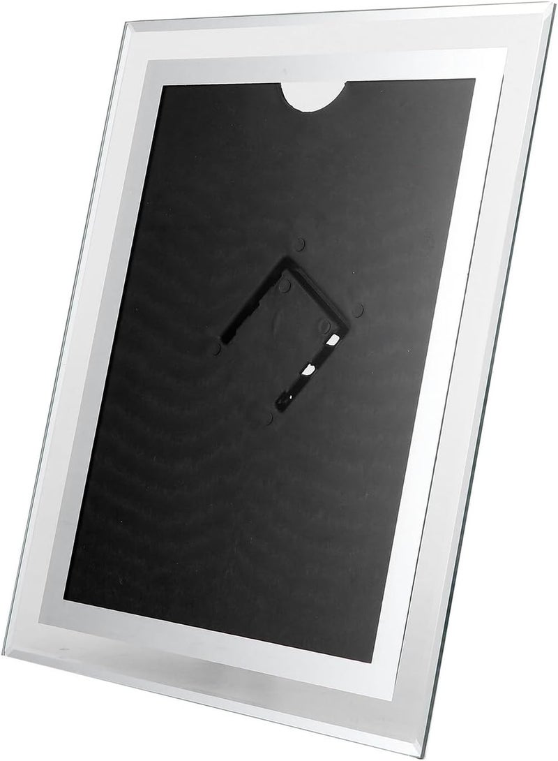 Glass Photo Frame 6-inch Crystal Certificate Picture Holder Classic Double Frame Home Tabletop Display 10.2 X 15.3 Cm Photo Holder - Image 1
