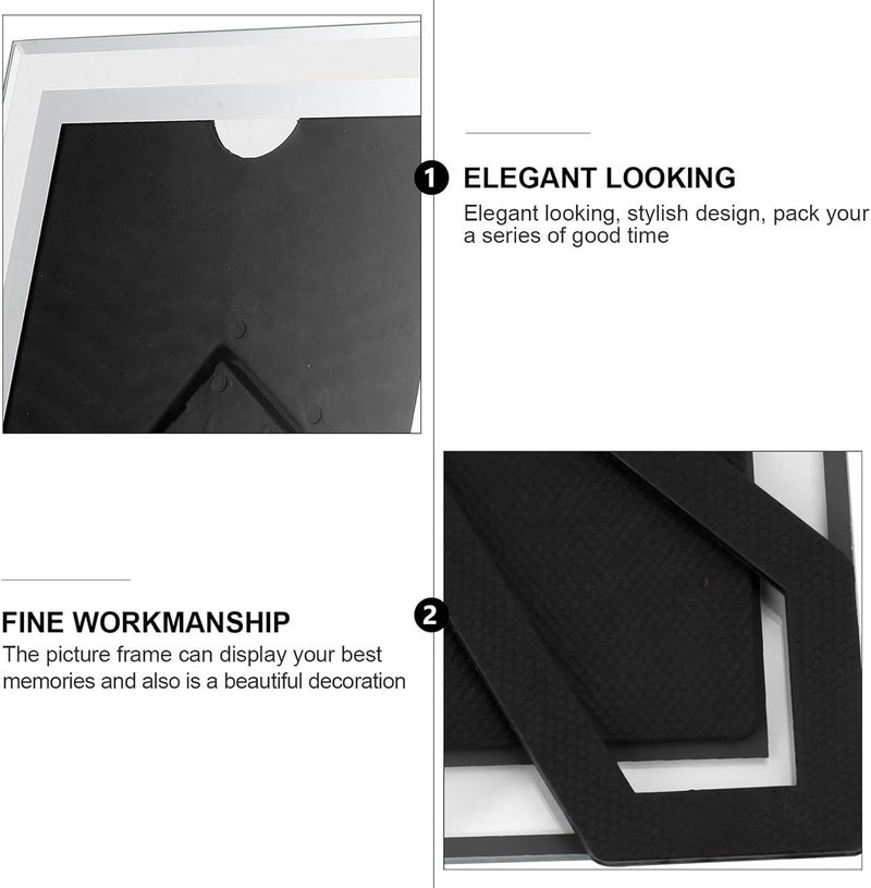 Glass Photo Frame 6-inch Crystal Certificate Picture Holder Classic Double Frame Home Tabletop Display 10.2 X 15.3 Cm Photo Holder - Image 4