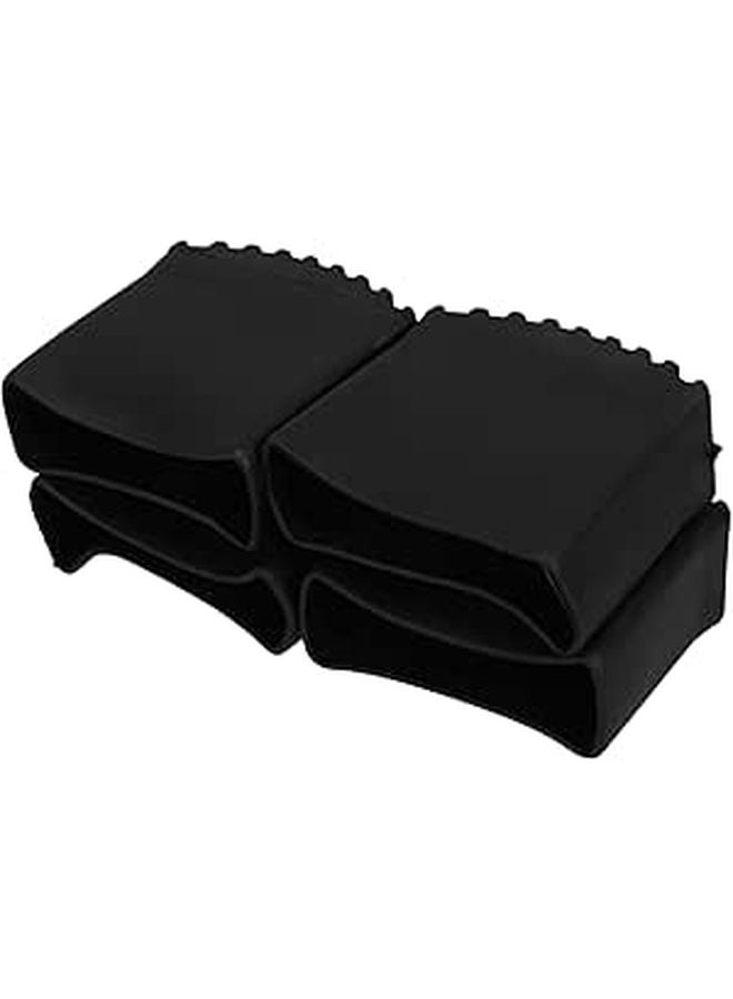 4Pcs Black Rubber Ladder Feet Pads Anti Slip Protective Covers For Safety Stability Home Work - Image 1