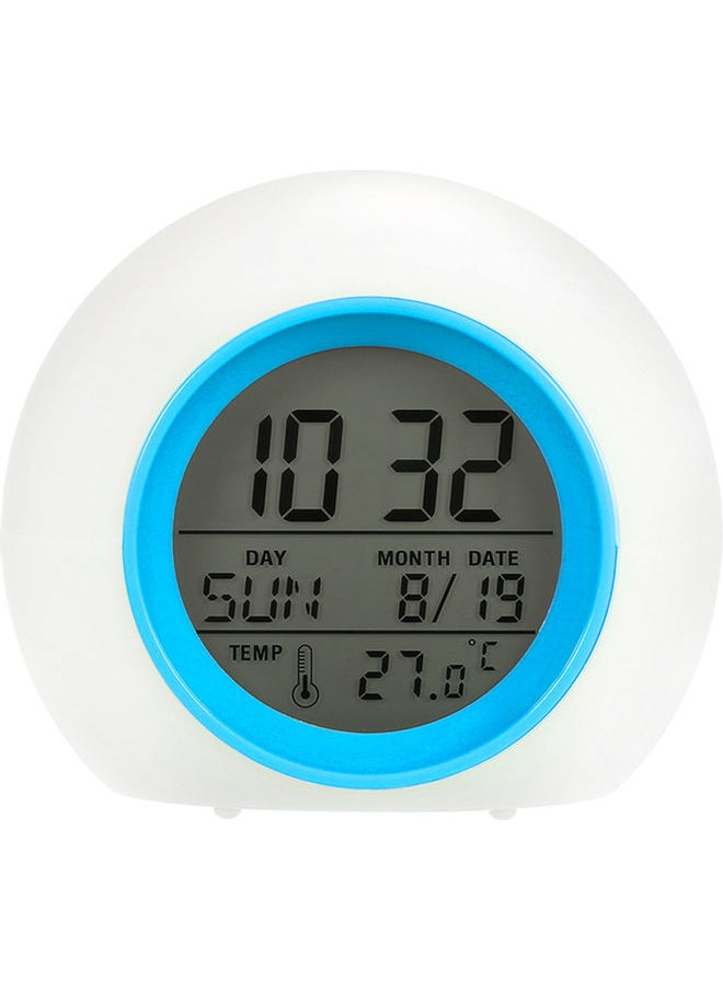 NIBEMINENT - Colour Changing LED Digital Alarm Clock Blue/White 15x12x13cm - Image 1