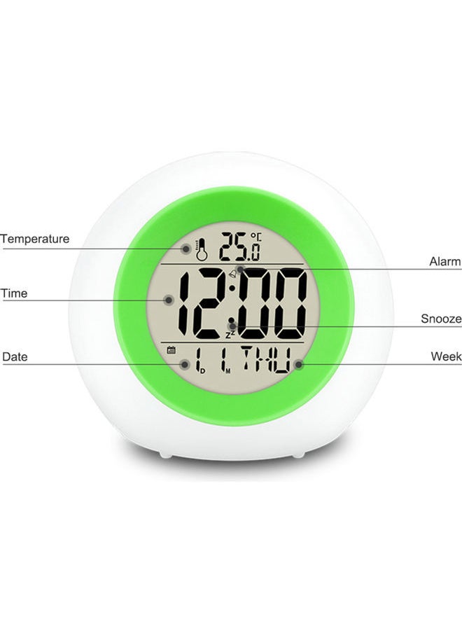 NIBEMINENT - Colour Changing LED Digital Alarm Clock Blue/White 15x12x13cm - Image 1