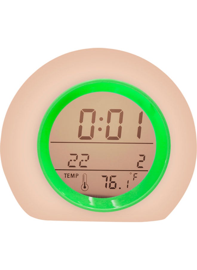 NIBEMINENT - Colour Changing LED Digital Alarm Clock Blue/White 15x12x13cm - Image 1