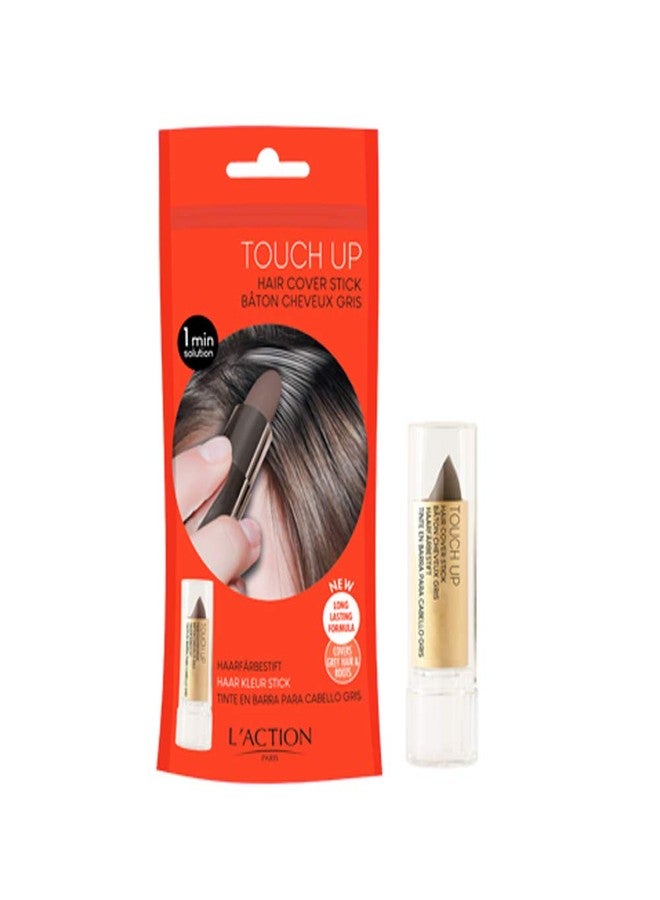 L'Action Paris Touch Up Hair Cover Stick, Covers Grey Hair and Discoloured Roots, Water Resistant Long-Lasting Formula for Natural Look, Cleanse to Remove, Dark Brown 4g - Image 1