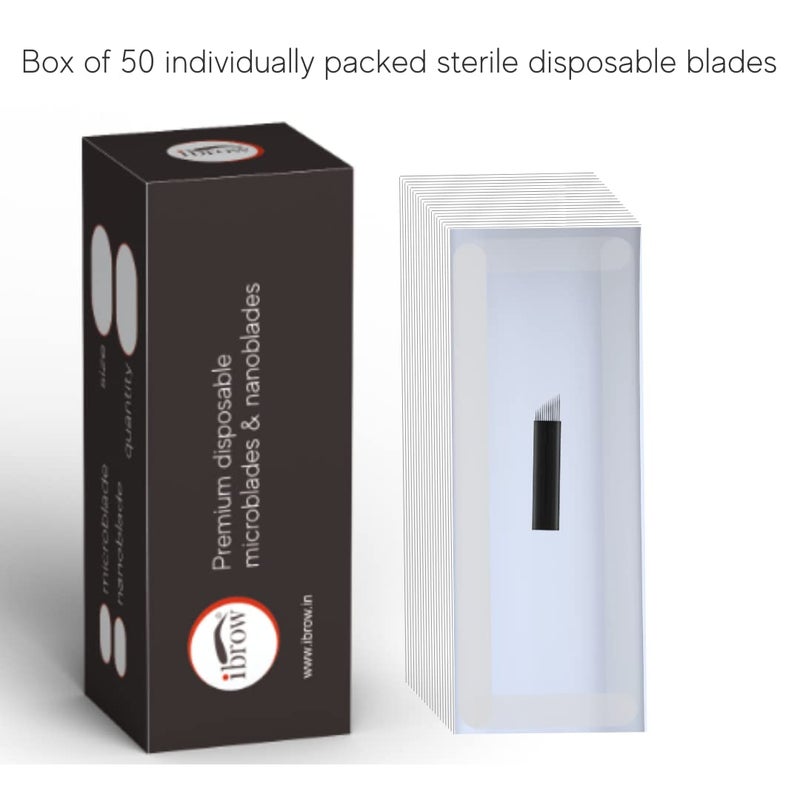 ibrow Microblading Needles, ibrow 50PCS 12CF Shape 0.18 MM Blade Needles For Manual Pen Pigment Use Eyebrow Tattoo Permanent Makeup Products Supplies (12 Pins) - Image 4