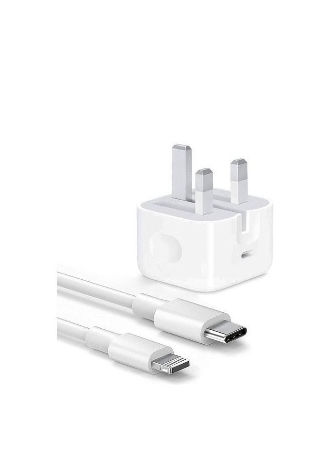 Generic - 0 mAh Iphone 13 Pro Max Charger With Usb-C Port 20W White - Image 1