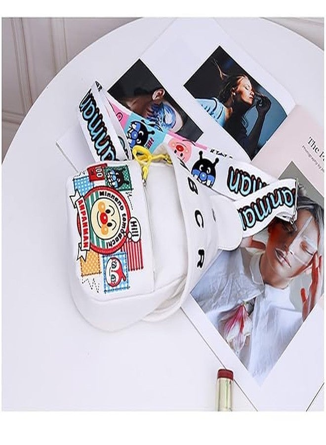 Suvaniq Celebrity Cartoon Canvas Small Bag Girl Children's Shoulder Messenger Chest Crossbody Travel Daypack Picnic Bags for Kids Boys Girls - Image 2