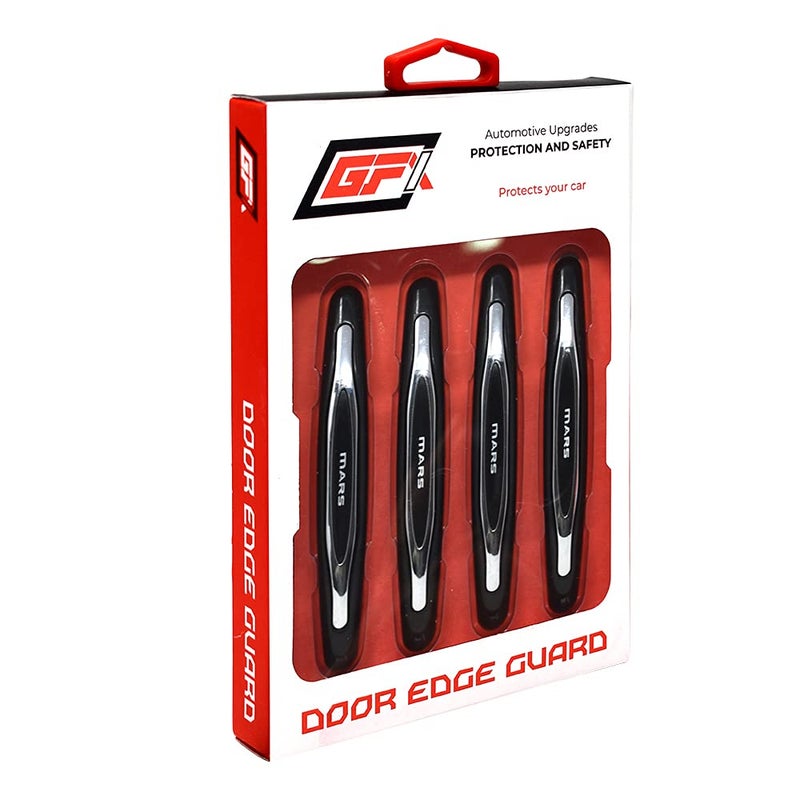 GFX Car Door Edge Protector Guard Scratch (4Pcs) (Mars-Black) - Image 1