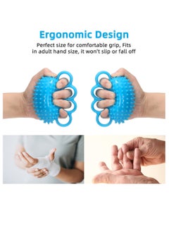 Cuken Hand Grip Strengthener, Finger Exerciser Ball and Hand Exercisers for Strength, Grip Strengthening, Improve Flexibility, Hand Therapy Ball for Hand Cramps and Recovery Blue  - Image 3