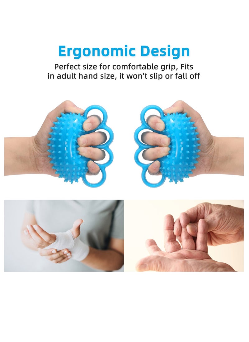 Cuken Hand Grip Strengthener, Finger Exerciser Ball and Hand Exercisers for Strength, Grip Strengthening, Improve Flexibility, Hand Therapy Ball for Hand Cramps and Recovery Blue  - Image 3