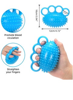 Cuken Hand Grip Strengthener, Finger Exerciser Ball and Hand Exercisers for Strength, Grip Strengthening, Improve Flexibility, Hand Therapy Ball for Hand Cramps and Recovery Blue  - Image 2