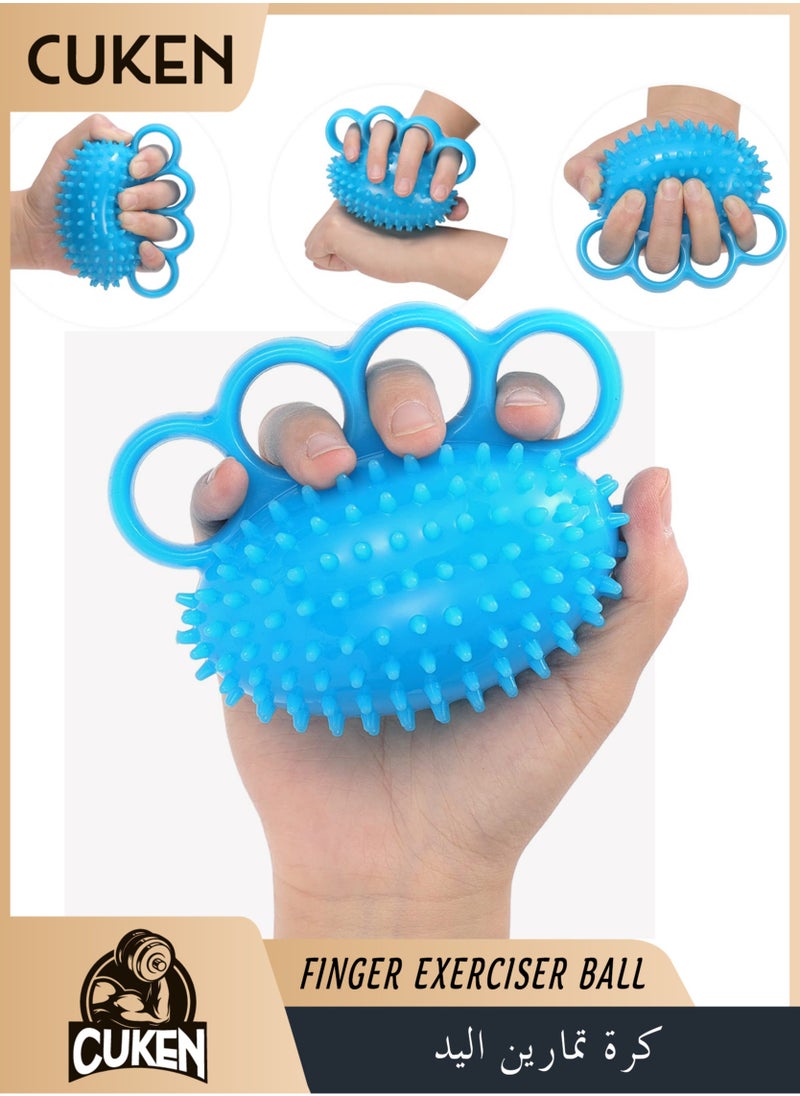 Cuken Hand Grip Strengthener, Finger Exerciser Ball and Hand Exercisers for Strength, Grip Strengthening, Improve Flexibility, Hand Therapy Ball for Hand Cramps and Recovery Blue  - Image 1