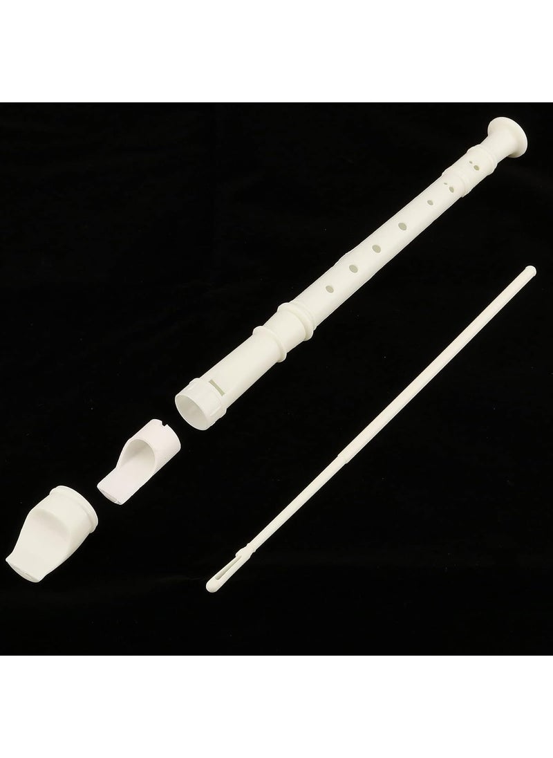 JAPCHET JAPCHET 24 Pack 12 Inch 8 Hole Soprano Recorders German Style Descant Soprano Recorder Plastic Descant Flute with Cleaning Rod  Storage Bag for Graduation Show Gift White  - Image 4