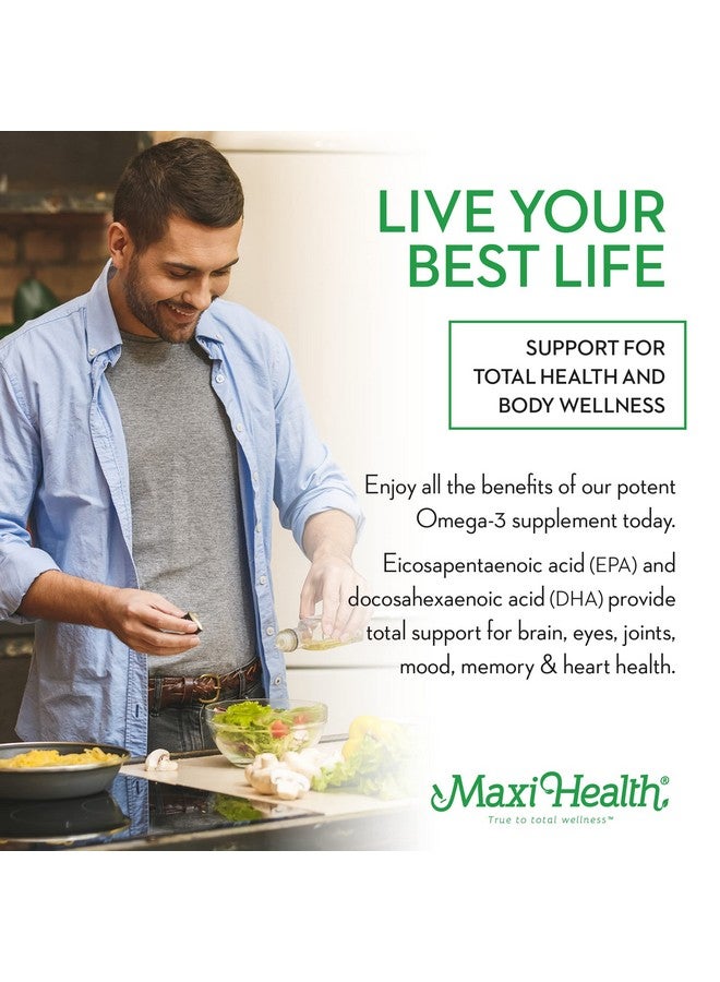 ماكسي هيلث زيت السمك أوميجا 3 - قوة ثلاثية 2000 ملغ مكملات زيت السمك الحلال - بدون طعم سمكي مكمل أوميجا 3 - زيت سمك بدون تجشؤ مكمل أحماض أوميجا 3 الدهنية مع EPA وDHA (100 كبسولة هلامية) - Image 3