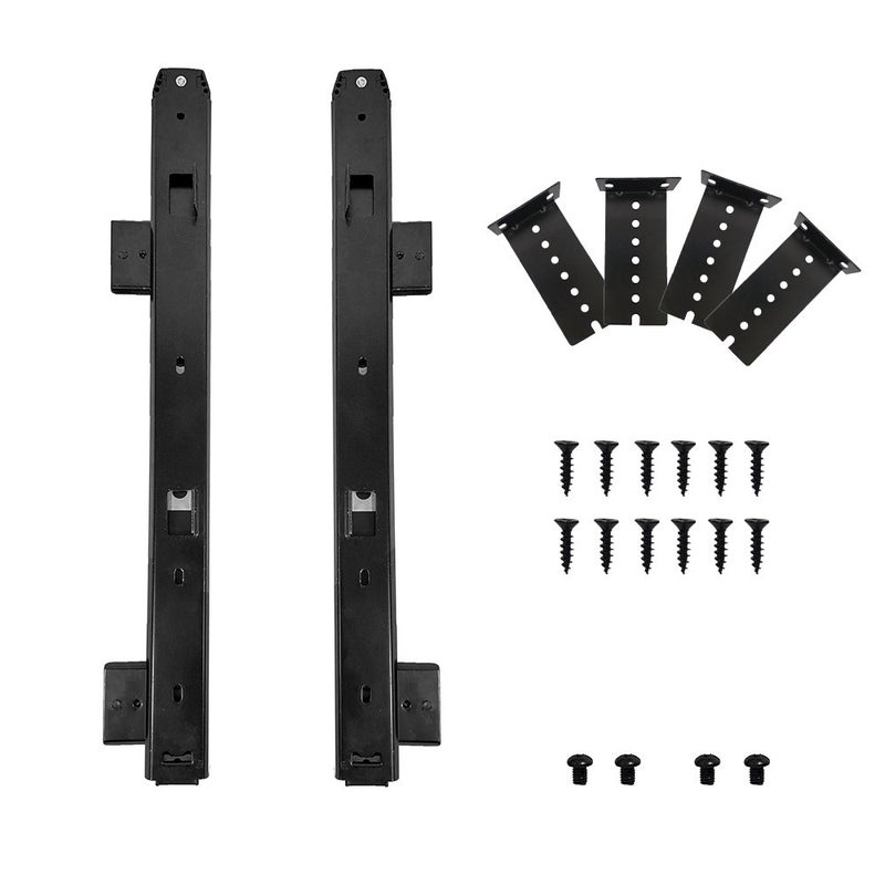 FRMSAET Heavy Duty 12141618 inches Thickness Steel Construction Ball Bearing Keyboard Slides Keyboard Drawer Slides Tray Accessories Cabinet Furniture Hardware Rails 16 inches Black