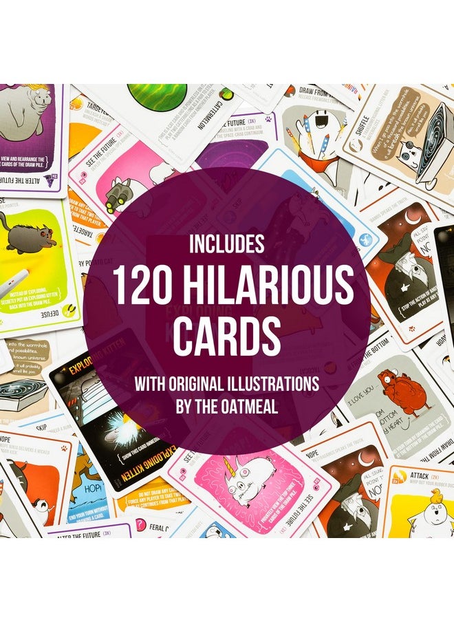 Exploding Kittens LLC Exploding Kittens Party Pack - 2-10 Players - Ages 7+ - 15 Minutes to Play - Party Sized High Stakes Card Game - Party Game, Family Game Night, Kid and Adult Card Game  - Image 2