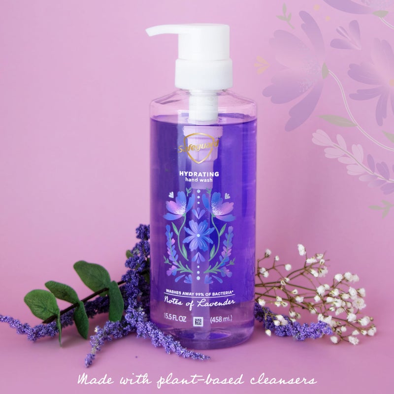 Safeguard صابون يد سائل سيفغارد، تنظيف عميق بالميكلا، يزيل 99% من البكتيريا، مصنوع من مرطبات طبيعية، غني بمرطبات البشرة، متوازن الحموضة، برائحة اللافندر 15.5 أونصة (عبوة من 4)  - Image 3