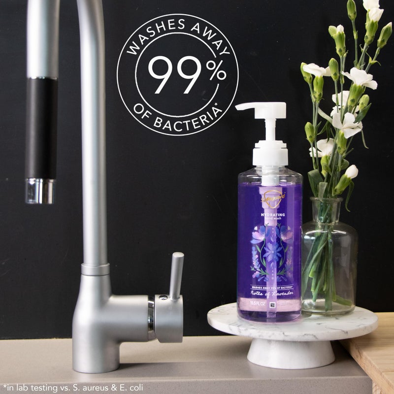 Safeguard صابون يد سائل سيفغارد، تنظيف عميق بالميكلا، يزيل 99% من البكتيريا، مصنوع من مرطبات طبيعية، غني بمرطبات البشرة، متوازن الحموضة، برائحة اللافندر 15.5 أونصة (عبوة من 4)  - Image 2