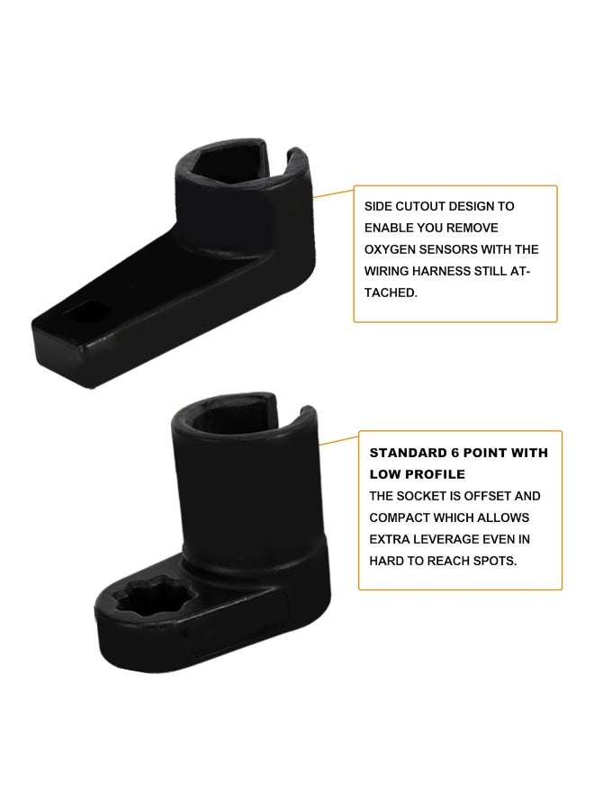 DEFAONS Oxygen Sensor Socket Set 7PCS CR-V Steel Offset & Low-Profile Design for O2 Sensor Removal, Oil Pressure Sending Unit, Vacuum Switch, Ball Joint Service – Slotted & Crowfoot Sockets with Heavy-Duty Carry Case for Cars, SUVs, Trucks, Automotive Repair, 4856 - Image 3