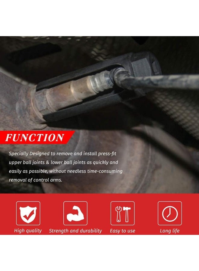 DEFAONS Oxygen Sensor Socket Set 7PCS CR-V Steel Offset & Low-Profile Design for O2 Sensor Removal, Oil Pressure Sending Unit, Vacuum Switch, Ball Joint Service – Slotted & Crowfoot Sockets with Heavy-Duty Carry Case for Cars, SUVs, Trucks, Automotive Repair, 4856 - Image 4