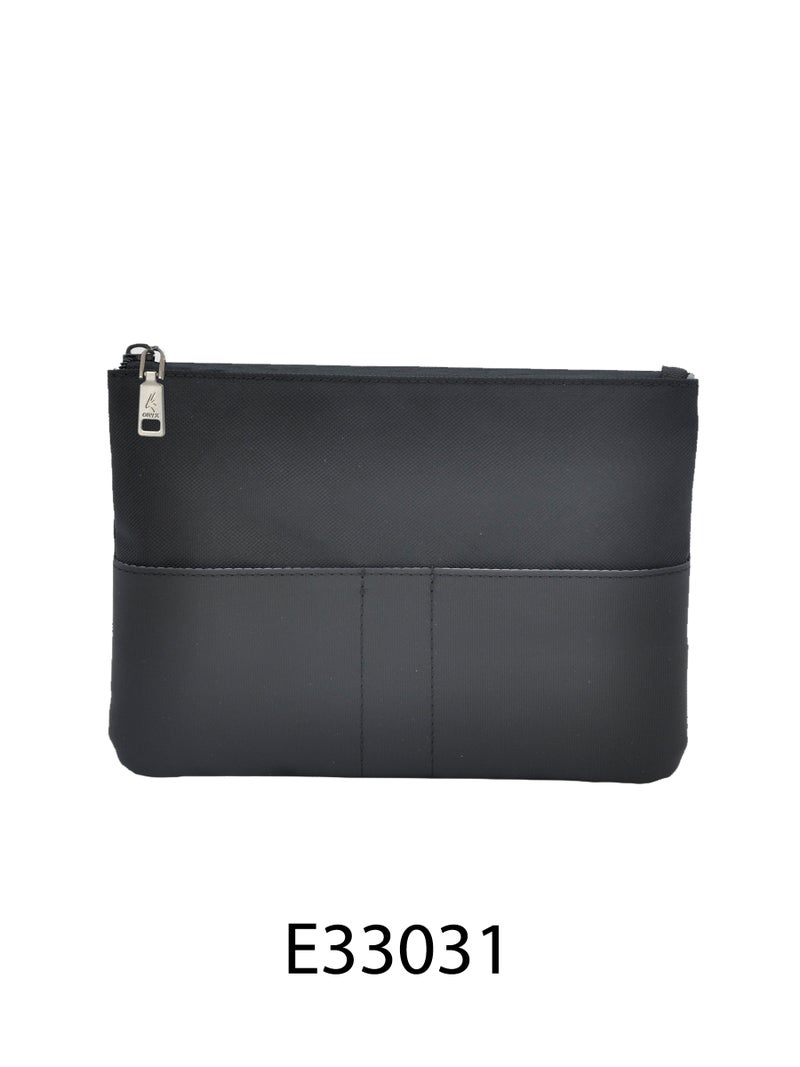 ORYX Unisex Compact Utility Organizer – Multi-Pocket Zipper Pouch for Pens, Cards & Essentials Black - Image 1