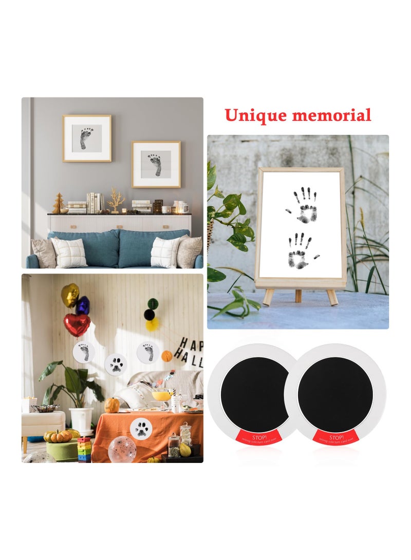 Excefore Baby Handprint And Footprint Ink Kit 2 Baby Inkless Print Pads, 6 Imprint Cards, Dog Paw Print Kit Safe Non-Toxic Pet Paw Print Kit Hand Print Kits for Babies Imprint Kit for Family Keepsake - Image 4