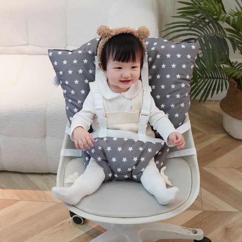 Explosions Bear Dinosaur Embroidered Dining Chair Fixed Backrest Children'S Dining Anti-Fall Fixing Strap - Image 5