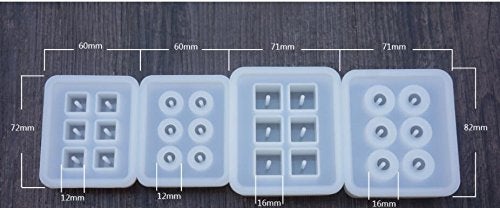 Noraling 2pcs Sphere Ball Silicone Bead Molds with Holes Round Resin Epoxy Mold for Jewelry, Polymer Clay, Soap Making, Cabochon Gemstone DIY Crafting Projects,Diameter 12mm, 16mm (Sphere Ball 2 in Set) - Image 3
