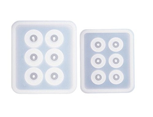 Noraling 2pcs Sphere Ball Silicone Bead Molds with Holes Round Resin Epoxy Mold for Jewelry, Polymer Clay, Soap Making, Cabochon Gemstone DIY Crafting Projects,Diameter 12mm, 16mm (Sphere Ball 2 in Set) - Image 2