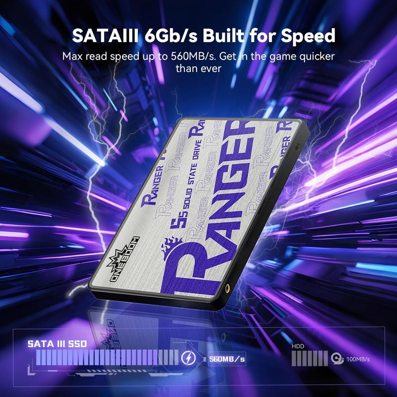 OneBoom 1TB SSD 2.5 Inch SATA III 6Gb/s Internal Solid State Drive, Read Speed Up to 550MB/s, For PC/Laptop/PS4 - Image 3