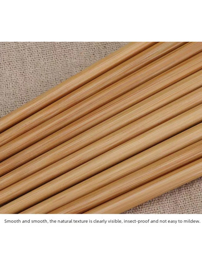 Natural Bamboo Chopsticks Imitation Jade Non-lacquered Solid Wood Chopsticks Anti-mildew High Temperature One-person Chopsticks Dining Tableware Chopsticks-Color:No Sections, Five-color Anti-jade Chopsticks-Specifications:10 Pairs