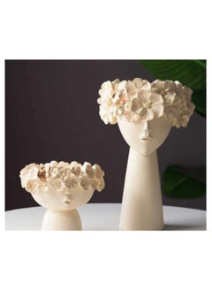 ba9ma 2 Pieces of White Queen Flower Vase from Ba9ma - Bridal Vase Set  - Image 5