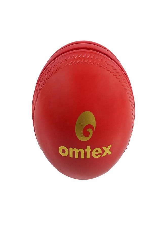 omtex Cricket Wobble Ball for Reflex Training | Red Color | Ideal for Hand-Eye Coordination & Speed Drills | Durable Synthetic Material for All Skill Levels | Pack of 1 - Image 4