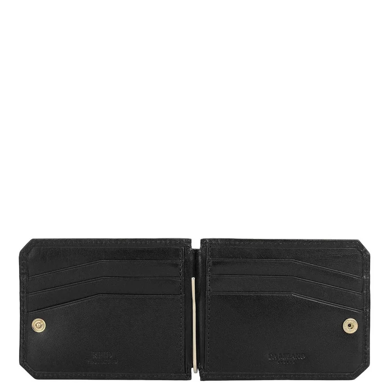Da Milano Da Milano Men's Genuine Leather Money Clip - Black (ML-10028B)
