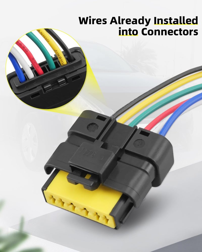 JUWEVAZU 6 Pin Rear Tail Light Wiring Harness Socket Connector for Nissan Versa, Sunny, Almea, V-Drive, Latio N17 (2012-2019) - Image 4