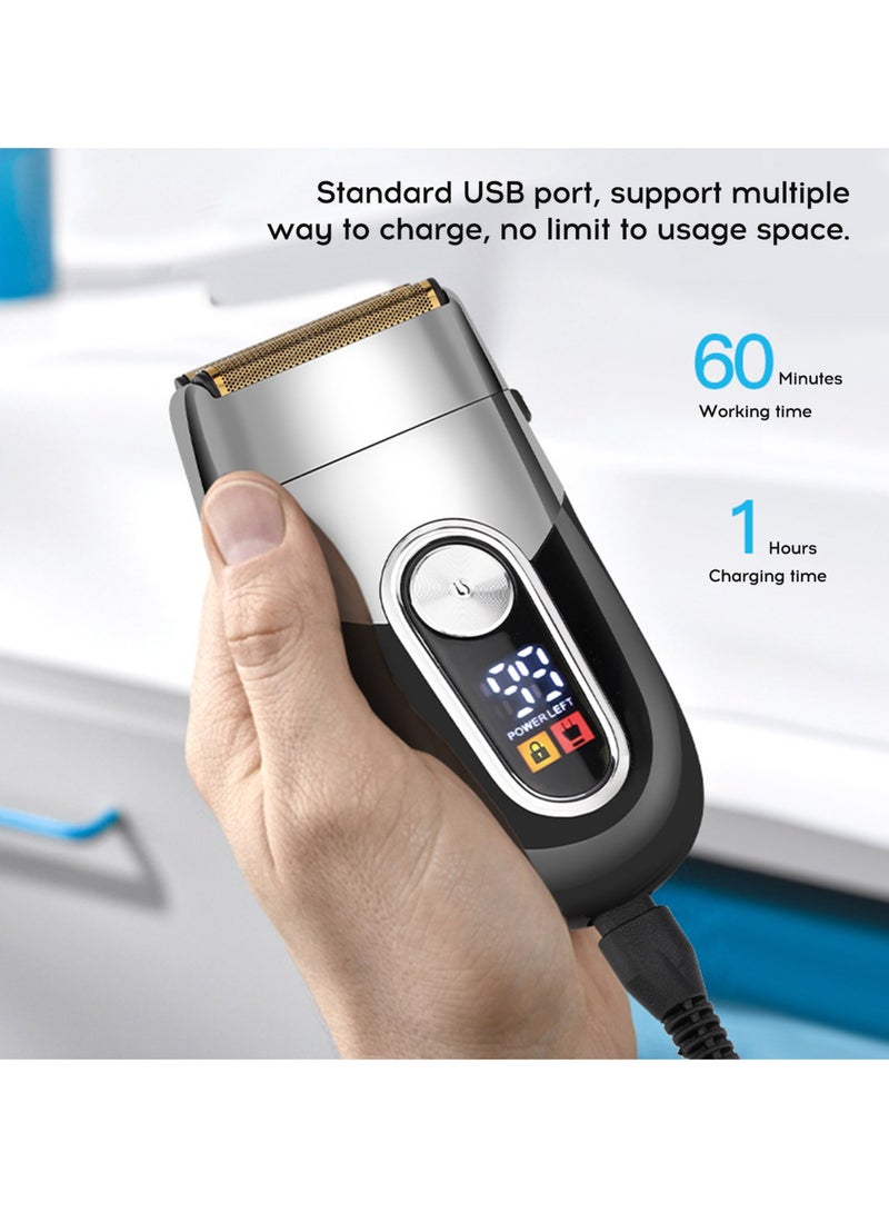 Arabest Men'S Razor Lcd Digital Display Full Body Wash Electric Shaver - Image 4