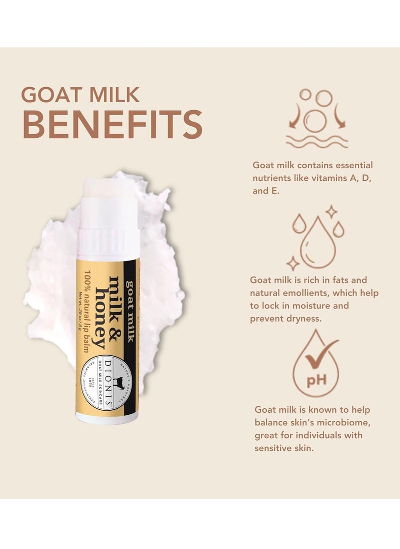 Dionis Goat Milk Skincare Milk & Honey Holiday Lip Balm Gift Set - Beeswax, Shea Butter & Coconut Oil Lip Care Products Made in The USA - Cruelty Free Lip Moisturizer for Chapped Lips, 0.28oz 3 Pack - pzsku/Z20E53A25FB127C2E9EB2Z/45/_/1739882136/1707a2db-5bf6-4866-8167-038ec47f5388