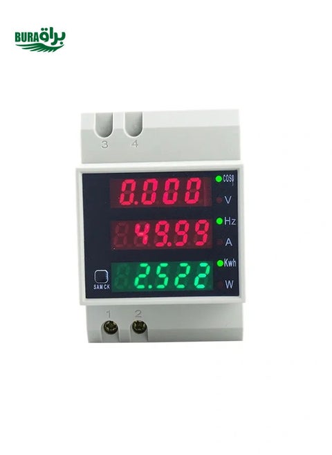 D52-2058 Wattmeter Din rail Volt Current Meter, Specification: AC80-300V Built-in CT