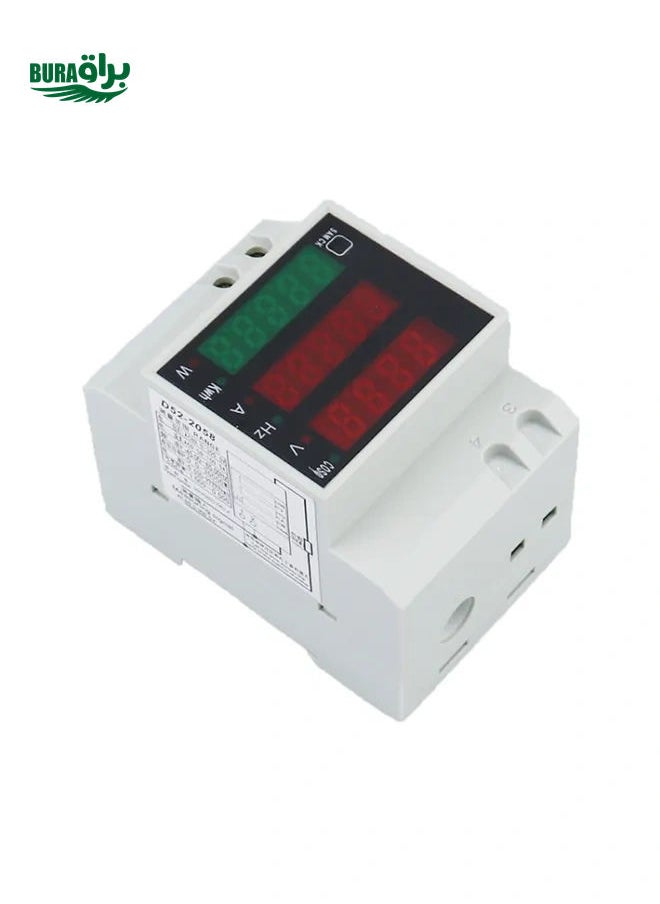 Generic - D52-2058 Wattmeter Din rail Volt Current Meter, Specification: AC80-300V Built-in CT - Image 1