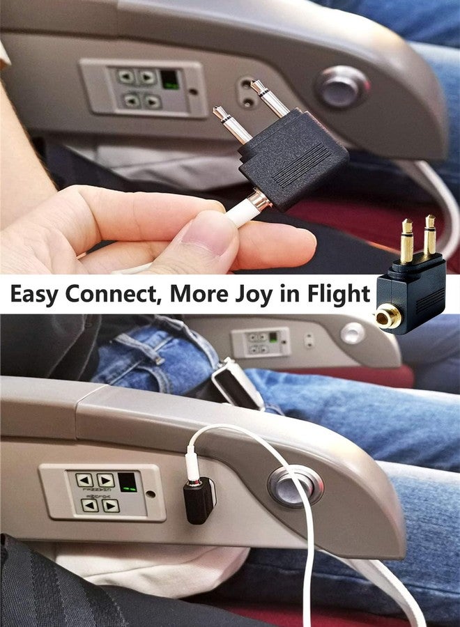 GMCELL Airplane Headphone Adapter Dual Pin: Gold Plated 3.5mm Male Mono TS Jack Plug to 3.5mm Female Stereo TRS Jack - Image 2
