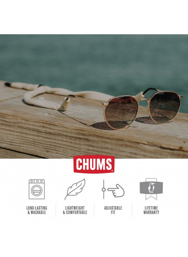 CHUMS شومز ريتاينر قطن أصلي - حافظة نظارات غير محددة الجنس للنظارات الشمسية والنظارات - قابلة للتعديل، قابلة للغسل ومصنوعة في الولايات المتحدة (نهاية قياسية، أصفر عالي الوضوح)، مقاس واحد، 12115608 - Image 4