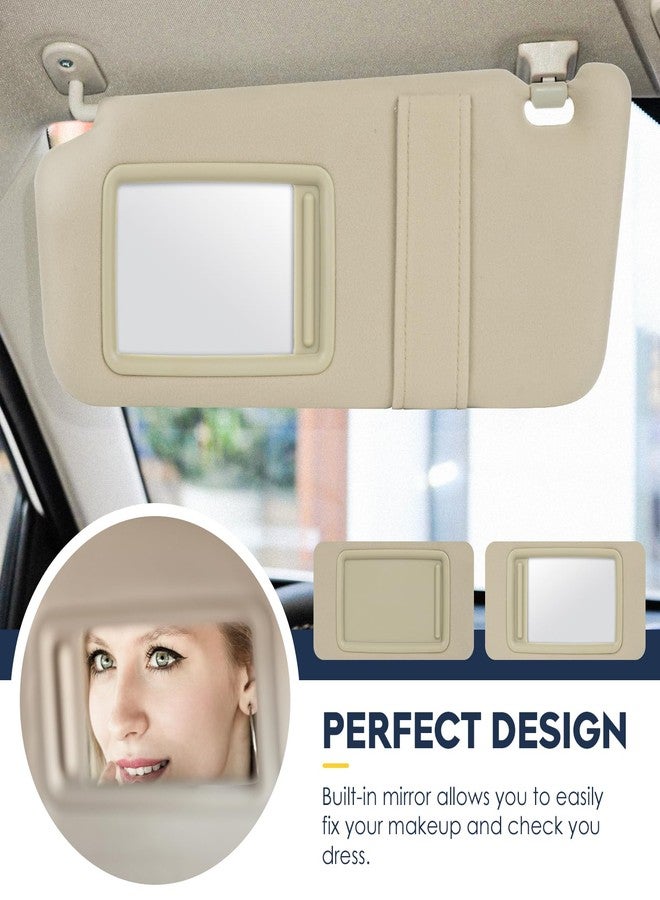 PetMigo Driver & Passenger Sides Sun Visor for Toyota Camry Without Sunroof 2007 2008 2009 2010 2011, Replaces 74310-06750-E0, 74320-06780-B0, Beige - Image 4