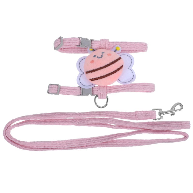 Adjustable Cat Harness And Leash Set Breathable Mesh Vest Pink M 7 15 Lbs - Image 2