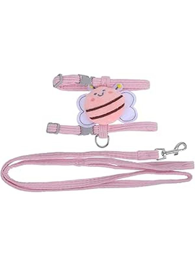 Adjustable Cat Harness And Leash Set Breathable Mesh Vest Pink M 7 15 Lbs - Image 1